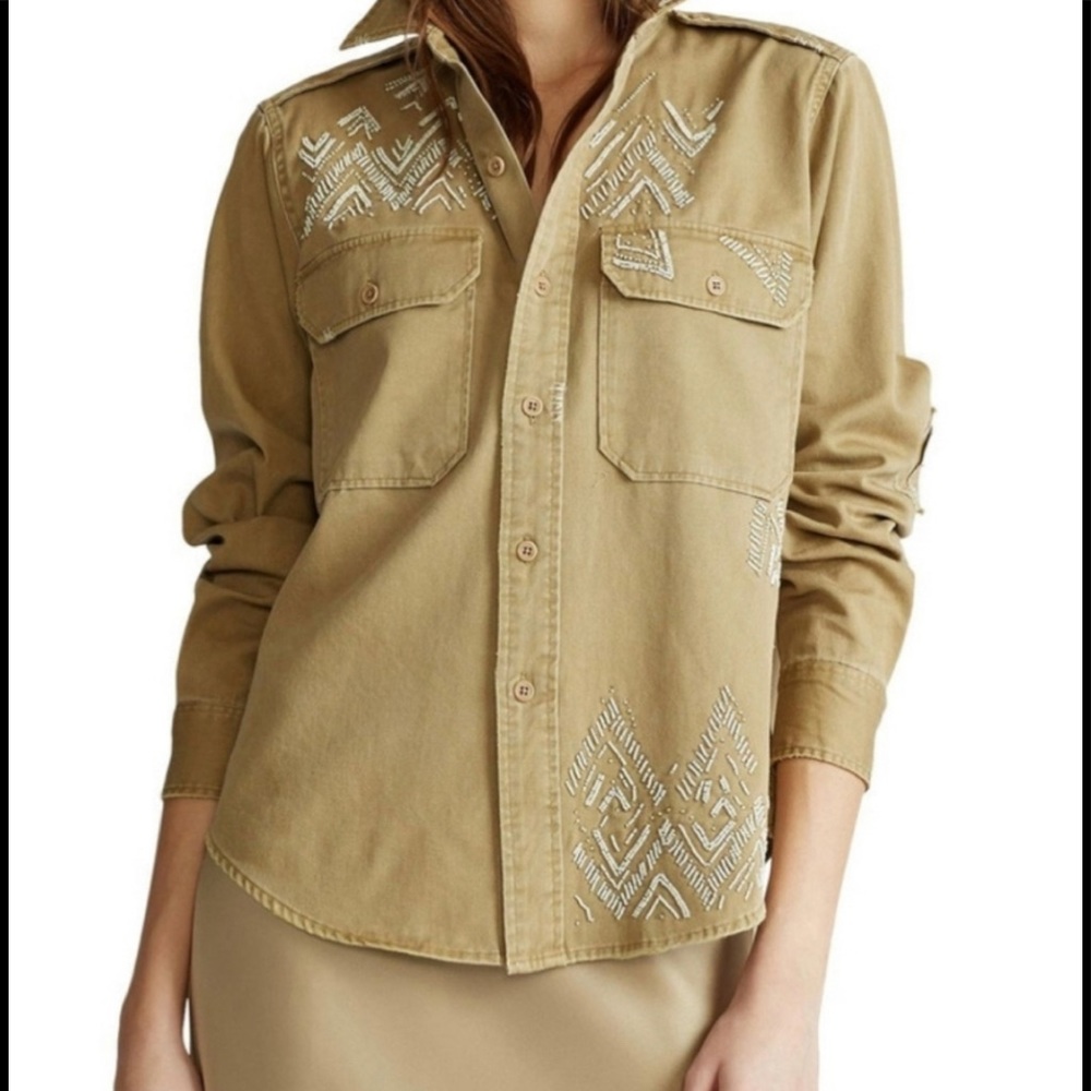 Polo Ralph Lauren Beaded Embellished Military XS